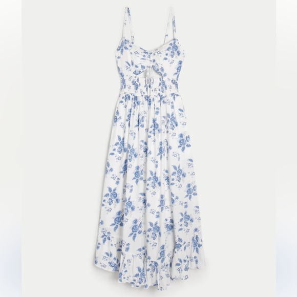 Asymmetrical Hem Maxi Dress sage green - Picture 4 of 5